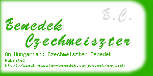 benedek czechmeiszter business card